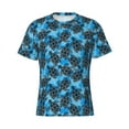 thumbnail image 4 of Qekee Bohemian Sea Turtle Classic Fit T-Shirt Men's Shirt Men's Tight Short Sleeves for Exercise, Running, Mountaineering - Bohemian Sea Turtle, 4 of 9