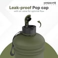 thumbnail image 2 of HYDRATE Water Bottle 1 Gallon XXL Jug BPA Free & Leakproof with Flip Cap, Ideal for Sports, Gym, Outdoor Extra Strong Material - Matte Camo (128 oz), 2 of 7