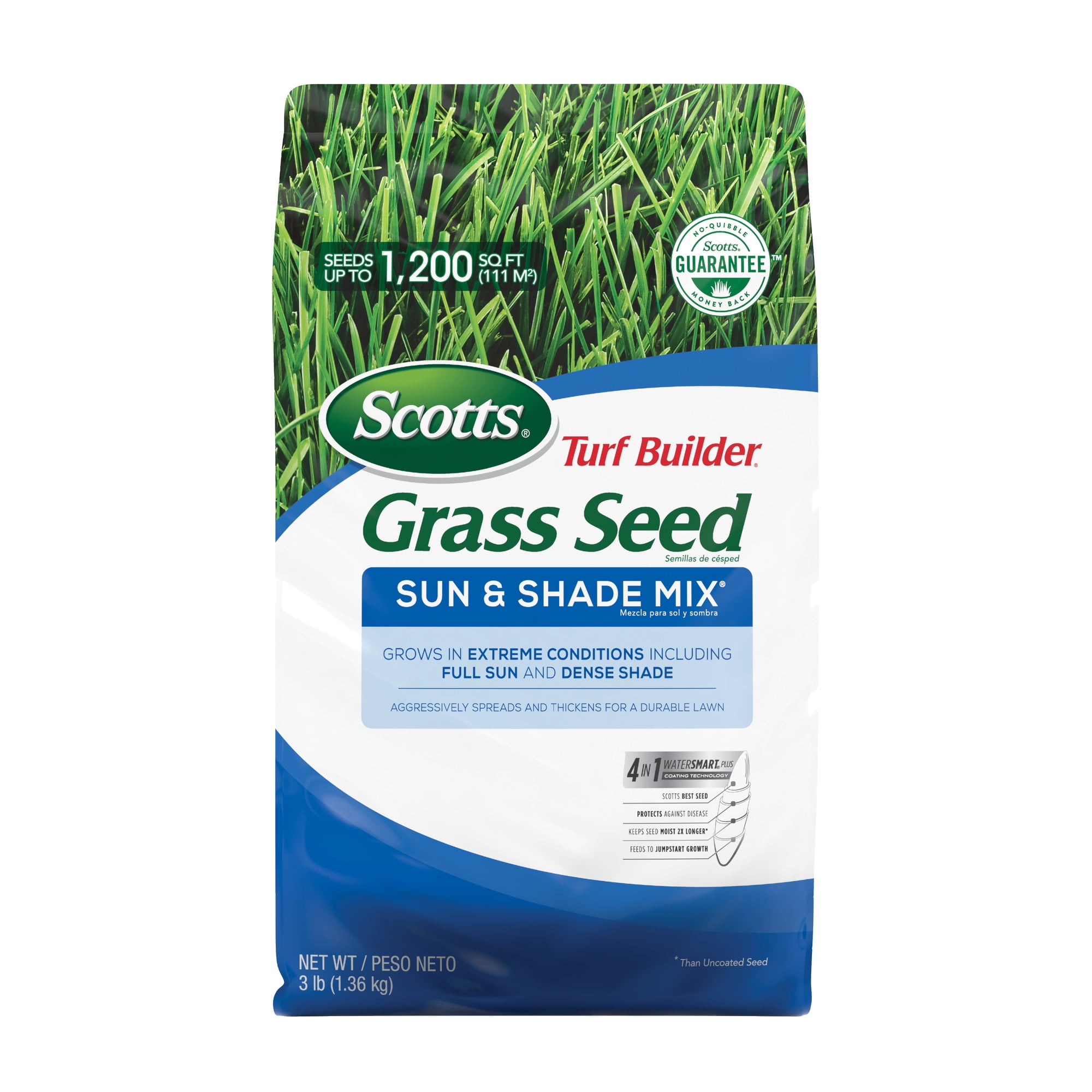 ft. Seeds Up to 1,000 sq Scotts Turf Builder Grass Seed Argentine Bahiagrass - Designed for Full Sun and Heat and Drought Resistance 2 Pack/5 LB 5 lb