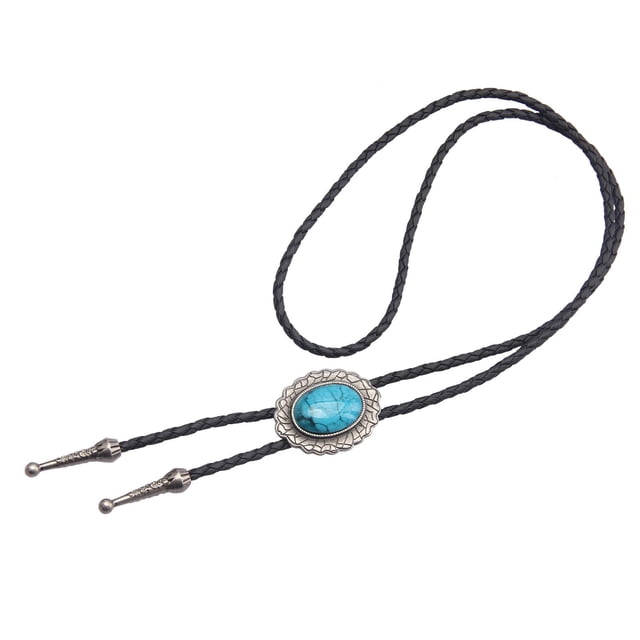Corbata de Bolo Fernando para hombre collar occidental estilo vintage ajustable Plata