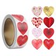 thumbnail image 1 of Rollo de 500 pegatinas de corazón de 2,5 cm, autoadhesivas, para el Día de San Valentín. Estilo B, 1 of 9