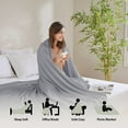 thumbnail image 6 of Regency Heights Cozy Bamboo Cotton Blanket, Lightweight Blanket for Sofa Couch, All Season Breathable Bed Blanket for Hot Sleepers with Diamond Jacquard, Twin, Grey, 6 of 13