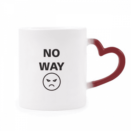 

Expression Rejection No Way Negativity Heat Sensitive Mug Red Color Changing Stoneware Cup