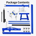 thumbnail image 3 of Lumiparty 2 Ton Folding Hydraulic Engine Hoist with Lever, Cherry Picker Shop Crane with 6 Casters, 4400 Lbs Capacity Heavy Duty Crane Lift for Garage, Workshop, Repair, Blue, 3 of 7