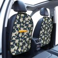 thumbnail image 3 of Kdxio Lilies Flowers Print 2 Pack Car Kick Mat Seat Cover Back Protector Mat with Pockets for Organizer Backseat Protector and Storage Anti Kick Pad for Vehicles, 3 of 9