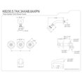 thumbnail image 6 of Kingston Brass KB237AX Victorian Tub and Shower Faucet, Brushed Brass, 6 of 6