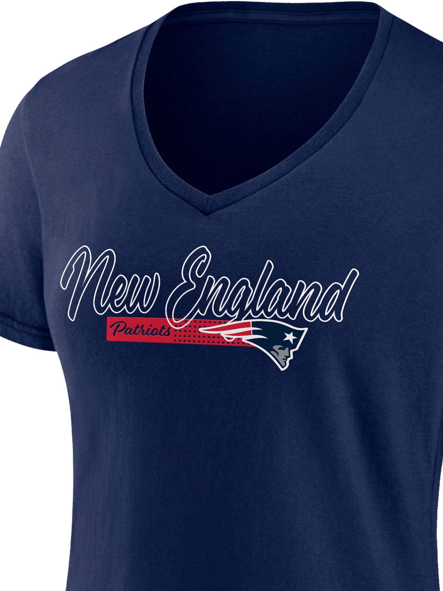 NFL New England Patriots Women's Cotton Navy Short Sleeve T-Shirt