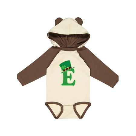 

Inktastic Irish St Patricks Day Letter E Monogram Gift Baby Boy or Baby Girl Long Sleeve Bodysuit