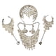 thumbnail image 1 of Conjunto de 4 joyas para mujer, joyería para danza del vientre, horquilla ligera, collar y pendientes. Pendientes de clip, 1 of 7