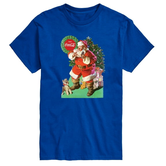 Coca-Cola - Vintage Santa with Dog - Men's Short Sleeve Graphic T-shirt