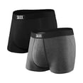 thumbnail image 3 of Saxx Men's Underwear – Vibe Soft Boxer Briefs – Pack of 2, Black/Black, X-Large, 3 of 5