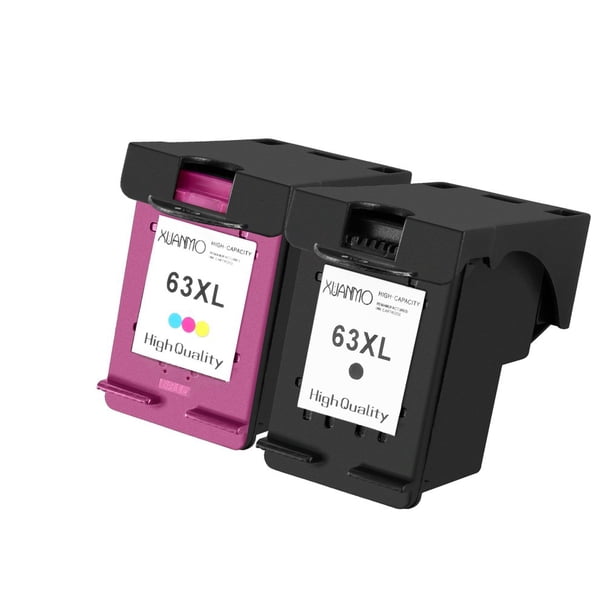 XUANMO HP 63XL High Yield Ink Cartridge (1 Black and 1 Colorful) for HP ...