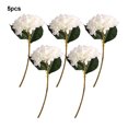 thumbnail image 5 of 5Heads Artificial Fake Flowers,Plants Silk Hydrangea,Arrangements Wedding Bouquets,Decorations Plastic Floral,Home Kitchen Garden Party Festival Bar DIY-White, 5 of 8
