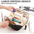 thumbnail image 3 of Bolsa de maquillaje de viaje de gran capacidad WEIHJMXG negra, 3 of 4