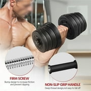 Yaheetech 66 Lb. Dumbbells Weight Set Adjustable Dumbbell Set Home Training Dumbbell Pair Black