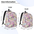 thumbnail image 5 of Geaub peace love and dove flower power durable canvas backpack: stylish, lightweight, and spacious with adjustable straps, 5 of 7