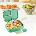 thumbnail image 1 of 1PC Three Compartment Bento Box+1PC Sauce Box Student Fruit Salad Box Children's Divided Sandwich Box Adult Sealed Meal Box Lunch Box Leak Proof 3 Compartment Lunch Container With Cup Dishwasher, 1 of 3