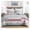 Colorful Patchwork, variant on 3 Piece Quilted Bedspread, Printed Quilt, Quilt Set Bedding Throw Blanket Coverlet Oversize Lightweight Bedspread Ensemble, Turquoise, Queen Size, Katrina Blue