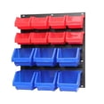 thumbnail image 5 of Wall Mount Black Metal Board Hanging Bin Rack Storage System Organizer 2 set, 5 of 7