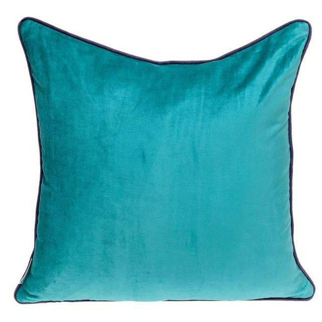 Parkland Collection PILL21224P Khole Transitional Aqua Square Throw Pillow