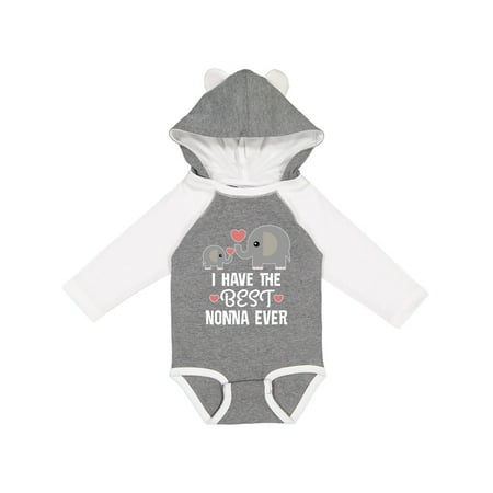 

Inktastic Best Nonna Ever Grandchild Gift Boys or Girls Long Sleeve Baby Bodysuit