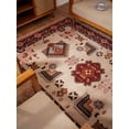 thumbnail image 4 of Rugsotic Carpets Eco-Friendly Handmade Knotted Cream Red Oriental Area Rugs, 6'x9', Rectangle, Silk And Wool, Quick Dry, 4 of 13