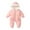 Pink, variant on Baby Girl Winter Clothes 0-2 Years Solid Color Long Sleeve Warm Puffer Baby Boy Romper Winter Warm Hooded Zipper Newborn Girl Outfits