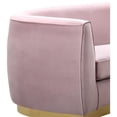 thumbnail image 5 of Meridian Furniture Julian Contemporary Velvet Loveseat in Pink, 5 of 8