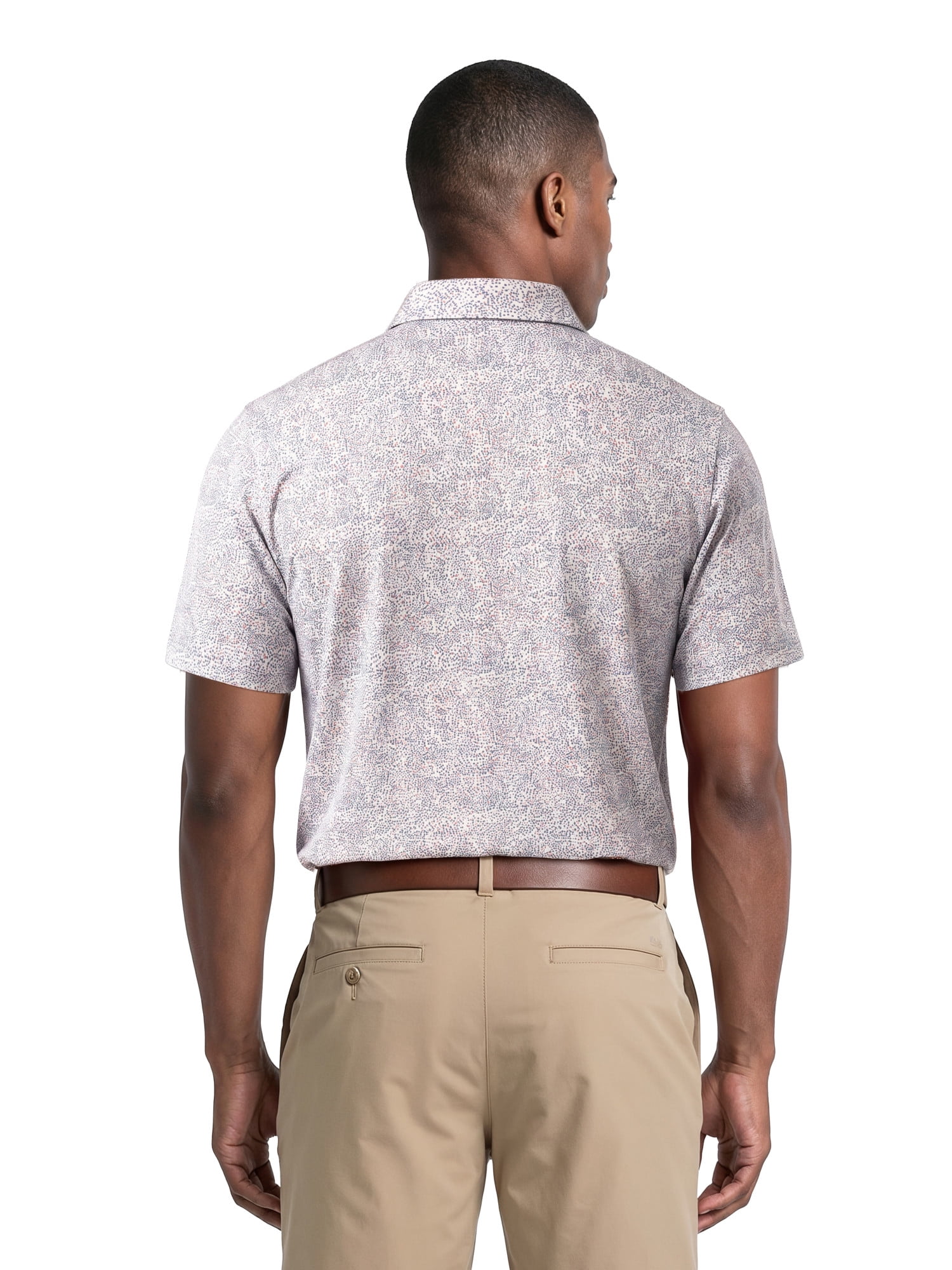 Ben Hogan Performance Men's & Big Men's Confetti Print Short Sleeve Polo Shirt, Sizes S-4XLT