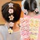 thumbnail image 3 of 8 lindas gomas para el pelo coreanas con flores para niñas, 10 unidades por juego, suaves y elásticas, ideales para regalar y uso diario., 3 of 5