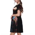 thumbnail image 4 of Lsque Chucky Print Women's Casual Dress T-Shirt Summer Short Sleeve Scoop Neck Swing Dresses, 4 of 7