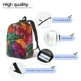 thumbnail image 4 of Honeii Butterfly Flower Cascade Print Canvas College Laptop Backpack, Durable Rucksack Travel Notebook Bag School Backpack Book Bag for Men Women-Small, 4 of 7