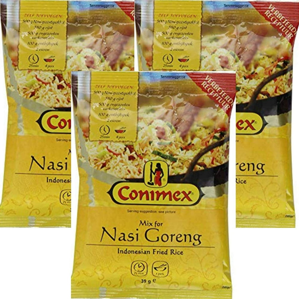 Conimex Nasi Goreng Mix (3Packs) Indonesian Fried Rice Seasoning Mix, Dutch Holland Import