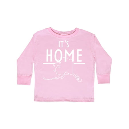 

Inktastic It s Home- Alaska State Outline Gift Toddler Boy or Toddler Girl Long Sleeve T-Shirt