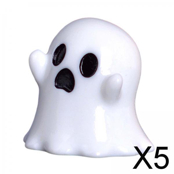 5x Figuritas de Halloween, Mini Figuras de Resina, Lindos Dibujos Animados, Miniaturas de Halloween, Adornos para Decoración de Jardín, Accesorios de 5 piezas