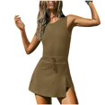 thumbnail image 2 of Women Summer Workout Romper Tennis Dress Built in Shorts Onesie Open Back Jumpsuits Athletic Dresses 2024, 2 of 5