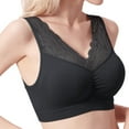 thumbnail image 3 of DuoJiaJ Lace Women's Seamless Bra Soft Full Coverage Everyday T-Shirt Bra Black, 3 of 3