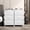 White, variant on Tall Nightstands with Drawers, Bedside Table with Wooden Top & Sturdy Steel Frame, Storage End Table with 4 Cloth Bags for Bedroom, Dorm, Entryway, Rustic Brown