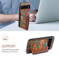 thumbnail image 5 of for Google Pixel 6 Pro Luxury Premium PU Leather + TPU Case with 3 Card Slots, Kickstand Back Case Floral Pattern Skin-Friendly Shock-resistance Cover for Google Pixel 6 Pro, Spring, 5 of 6