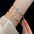 thumbnail image 6 of Sunyuer To My Daughter Forever Connected Bracelet, Infinity Forever Love Heart Bracelets You Are Always In Mine From Mom Cubic Zirconia Adjustable Inspirational Gift Jewelry, 6 of 7