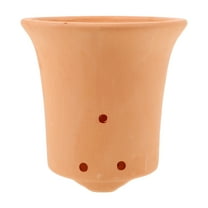 ADDHAT 1Set Brown Clay Succulents Pot for Windowsill and Bookshelf