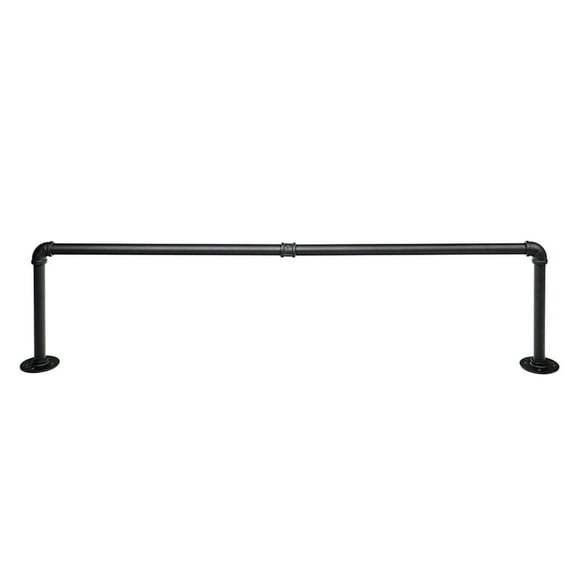 Milisten 1Pc Black Industrial Style Metal Clothes Rack Wall Mounted Clothing Hanging Stand