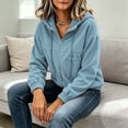 thumbnail image 6 of NominalSnug Corduroy Jackets for Women Full Zip up Hoodies Drawstring Hooded Outwear with Pockets Fall Clothes, 6 of 8