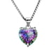 thumbnail image 2 of Collar de perlas con colgante de circonita con incrustaciones de cristal colorido antiguo para mujer, 2 of 2