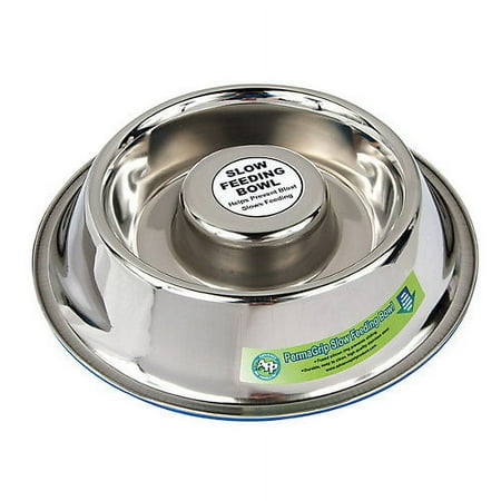 UPC: 0024764884133 | SS Anti-Skid Slow Feed Bowls Large