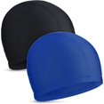 thumbnail image 1 of Gorros de Natación ZHAOCHENG Piezas Negro y Azul Cómodo Tejido Antideslizante Ligero para Mujeres Hombres Niños, 1 of 5