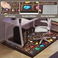 thumbnail image 4 of Block Game Rug Teen Boys Carpet with Pixel Game Items Decoration Mat, Block Game Rugs for Boy's Bedroom Bathroom Living Room Playroom, Non-Slip Children Gaming Area Rugs (Brown, 63" x 47"), 4 of 7