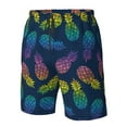 thumbnail image 5 of Naloa Abstract Bright Pineapple Fruit Retro Men's Beach Shorts, Surfing shorts, Swim trunks, Quick Dry Swim Trunks for Surfing Beach Fun - Large, 5 of 9
