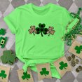 thumbnail image 1 of T-shirt de la Saint-Patrick pour Femmes Mode Col Rond Imprimé Manches Courtes T-shirt Décontracté Ample Hauts T-Shirts de la Saint-Patrick pour Femmes, 1 of 6