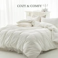 thumbnail image 5 of SORMAG 3 Pieces Duvet Cover Set, Soft Washed Microfiber Duvet Cover Queen with 2 Pillow Shams,White, 5 of 9